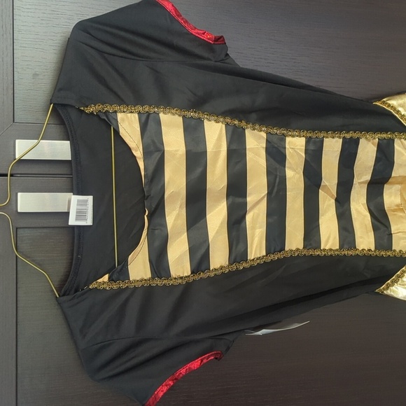 Teen Egyptian Queen Black and Gold Striped Dress Red Accents - Size 13-16 NWT - Picture 3 of 4